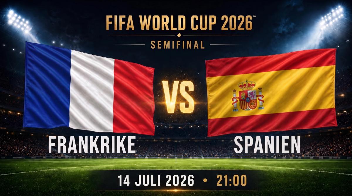 VM: Frankrike–Spanien 14/7 på Trädgården