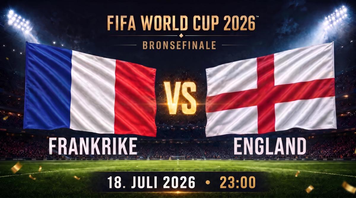 Fotball-VM 2026: Bronsefinale (Frankrike–England)