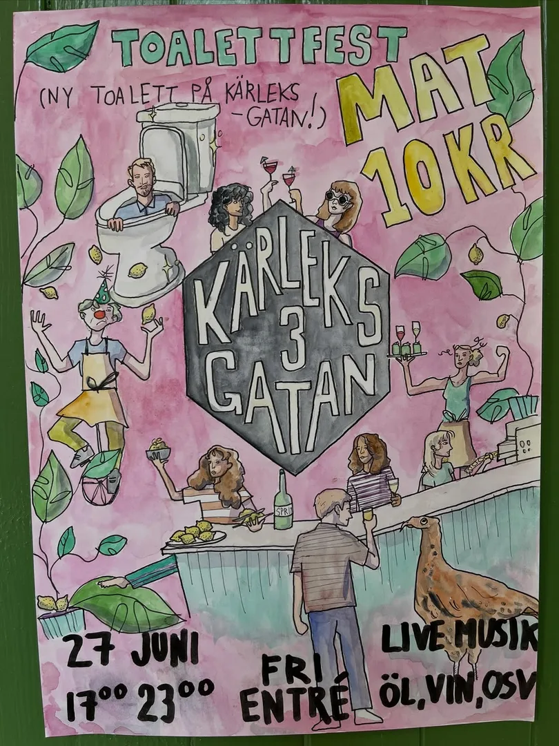 Toalettfest på Kärleksgatan 3