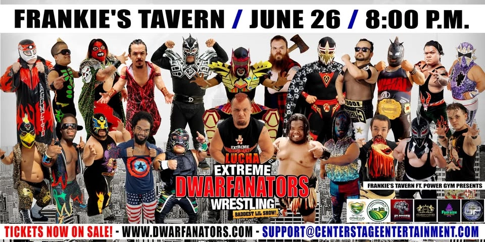 OTHELLO, WA -DWARFANATOR WRESTLING TINY TITANS VS LITTLE GIANTS @FRANKIE'S TAVERN, OUTDOORS,ALL AGES