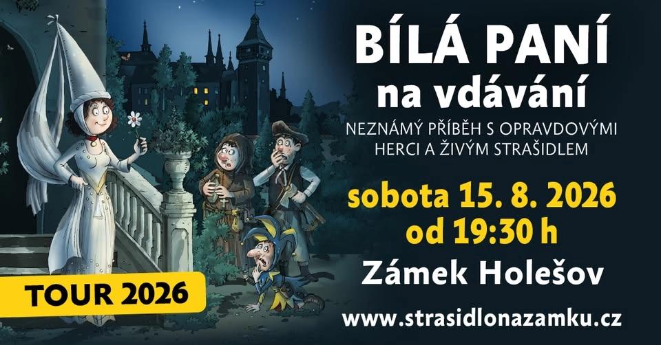 Bílá paní v zámeckém parku v Holešově