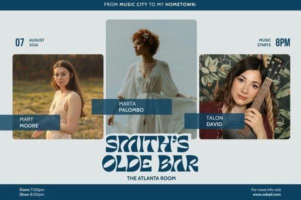 SOBATL Presents Marta Palombo with Mary Moore and Talon David