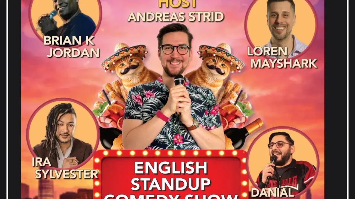 english comedy at spanish bar???