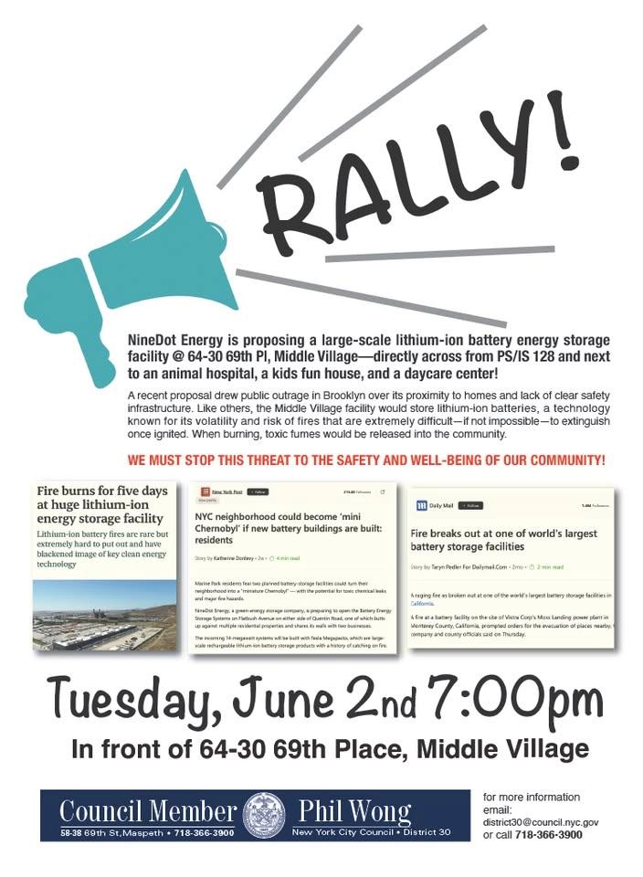 Rally Against the Lithium-ion Battery Facility