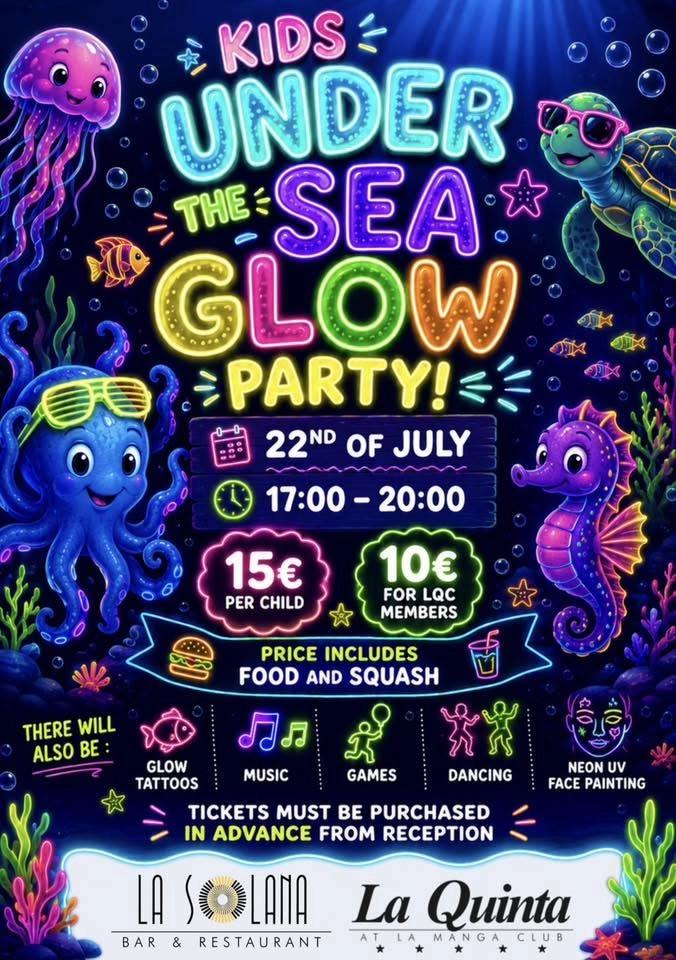 Kids Under The Sea Glow Party