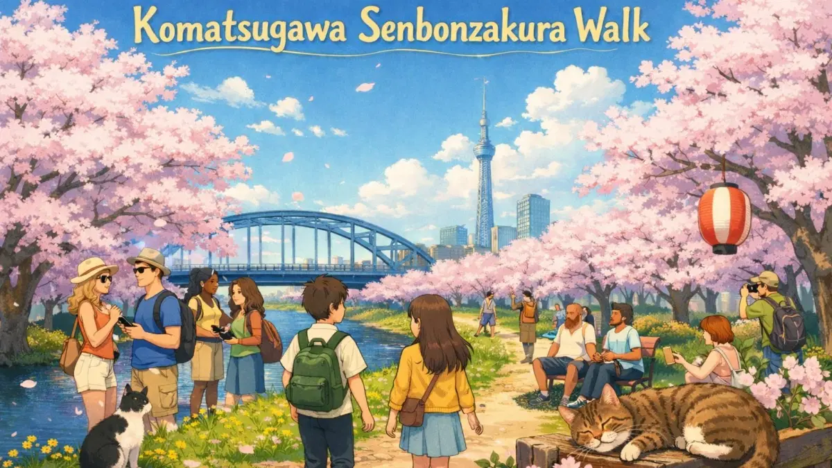🌸 Komatsugawa Senbonzakura Walk 🌸 Tokyo’s Hidden Thousands of Sakura Trees