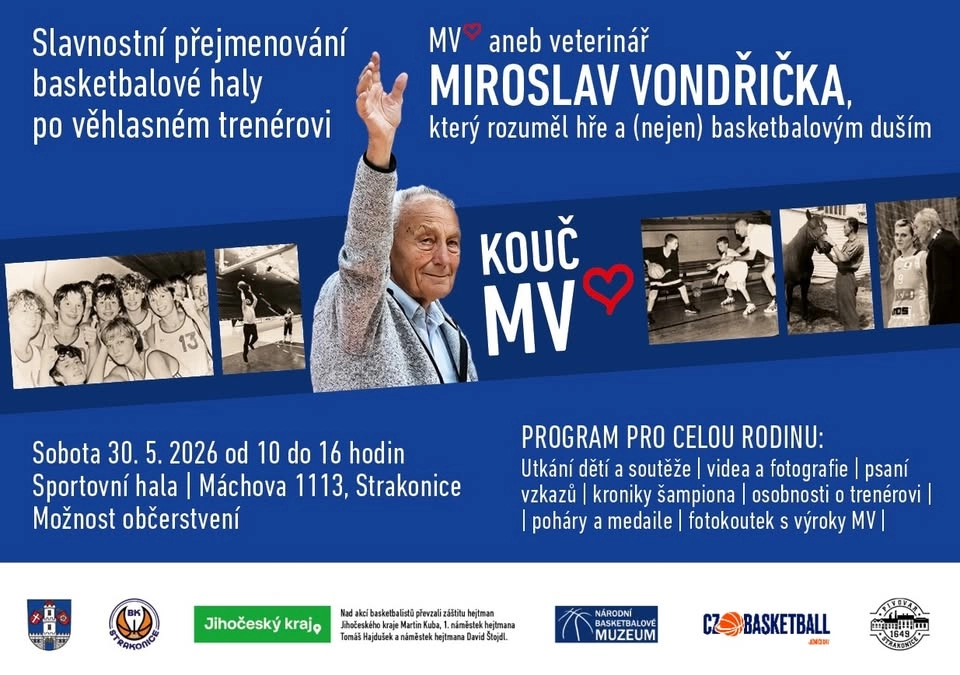 🏀Vzpomínka na Miroslava Vondřičku při příležitosti přejmenování basketbalové haly🏀