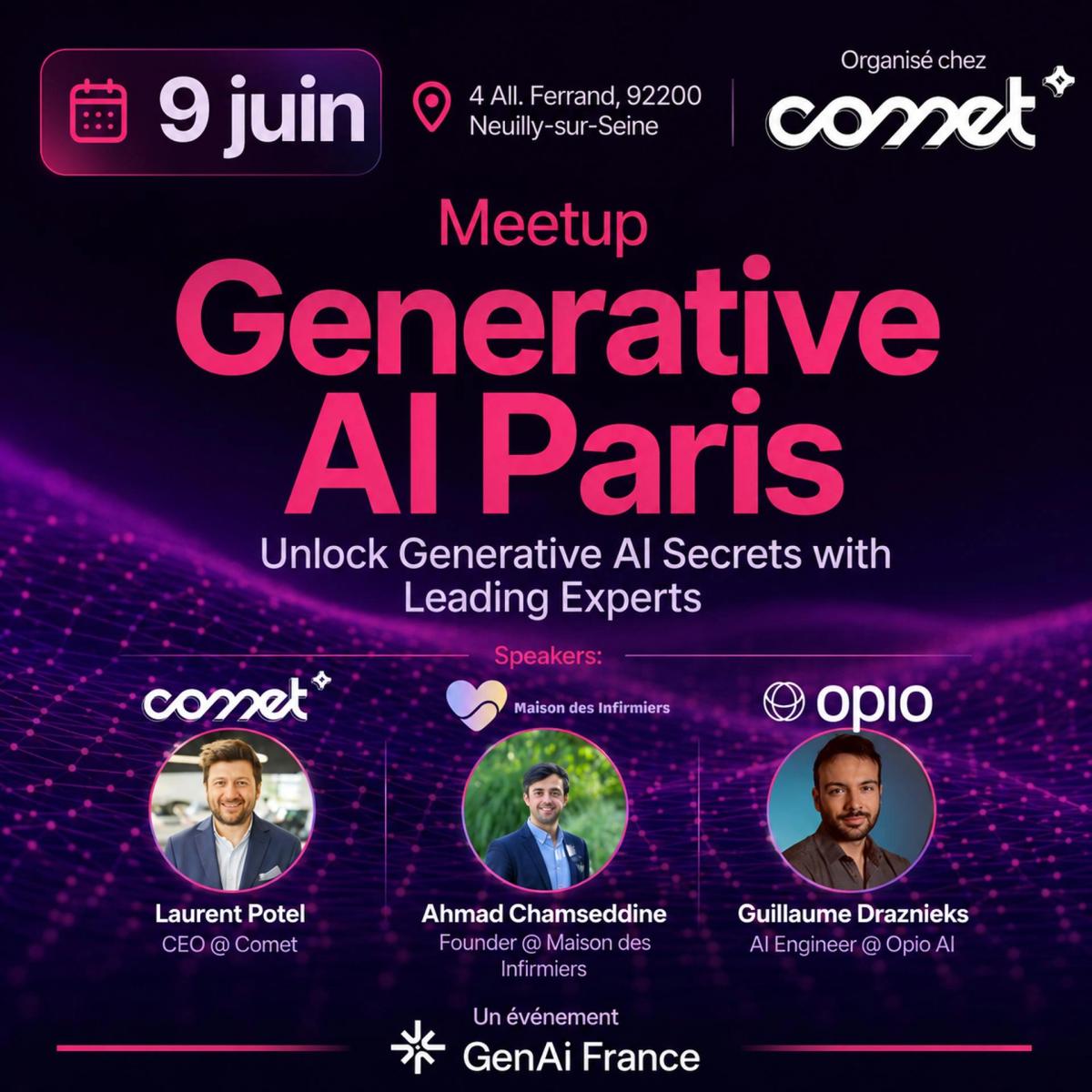 Generative AI Paris - 9 juin 2026 @Comet