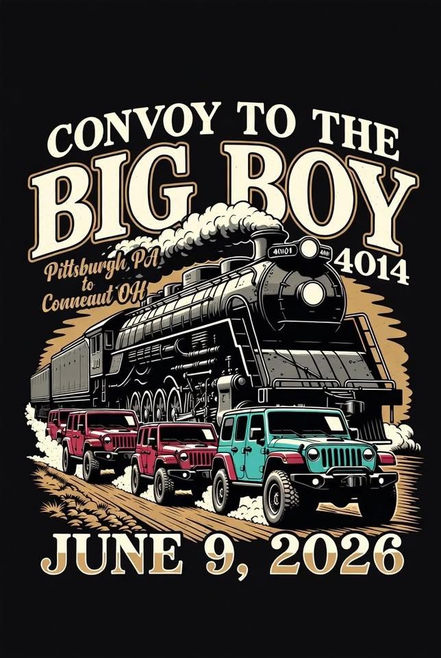 Jeep Convoy to SFJ 4x4 to see Big Boy locomotive