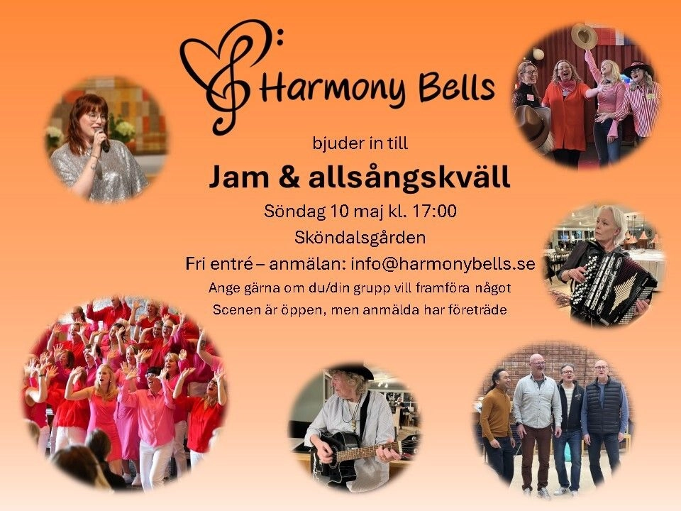 Jam & allsångskväll med Harmony Bells