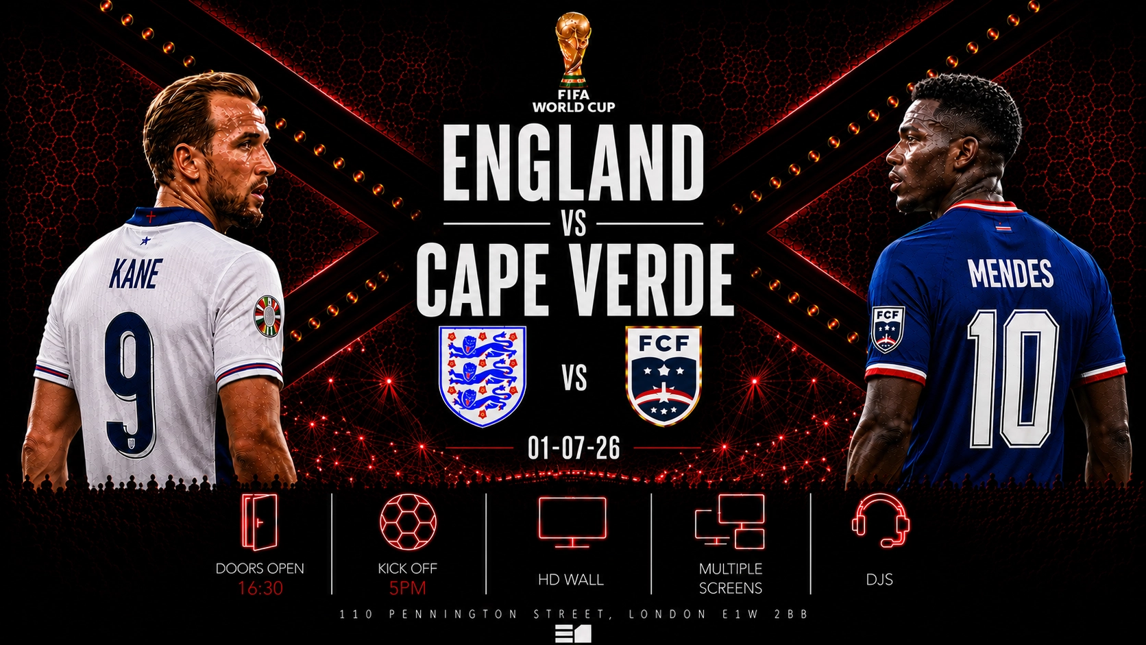 England vs Cape Verde World Cup Round Of 32