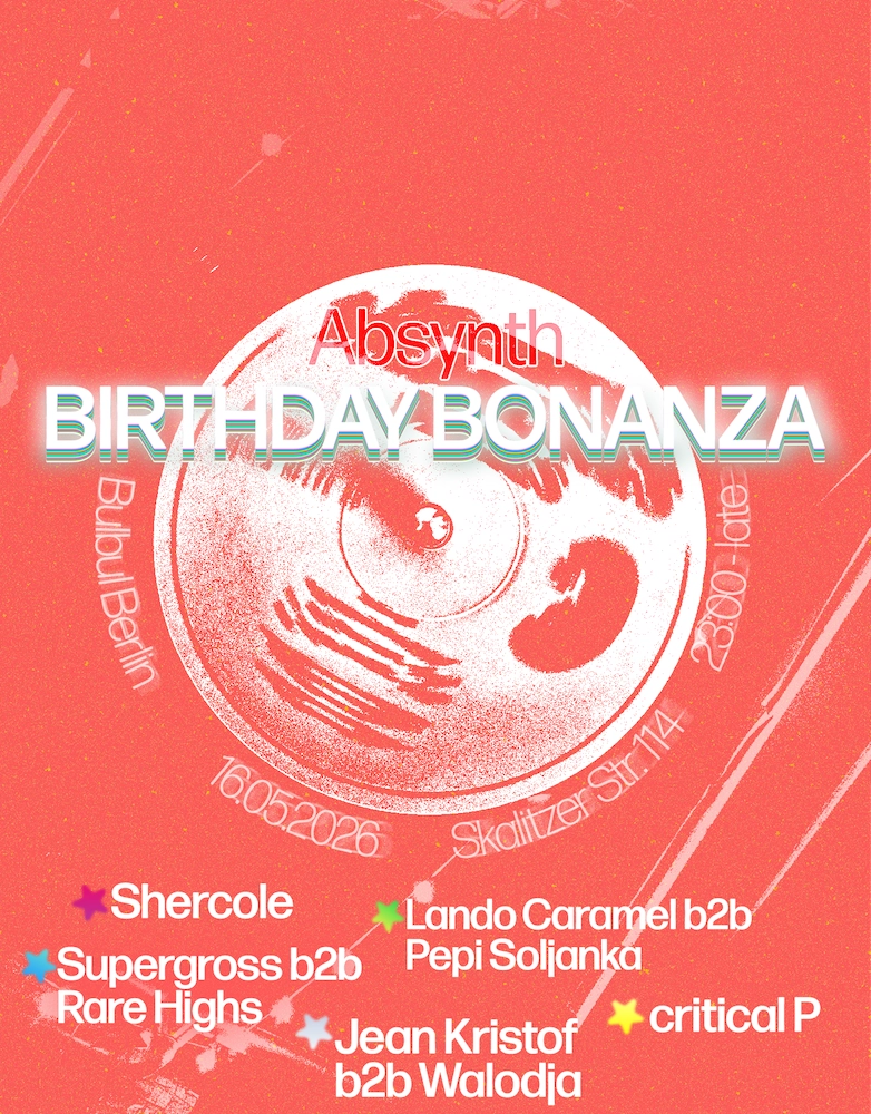 Absynth - 1 Year Birthday Bonanza: critical P, Shercole, Absynth Residents
