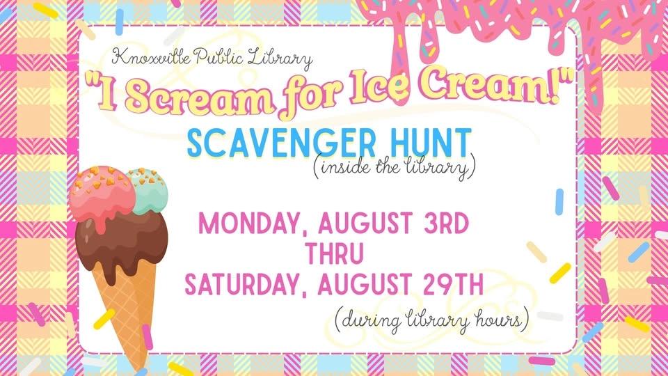 "I Scream for Ice Cream" Scavenger Hunt