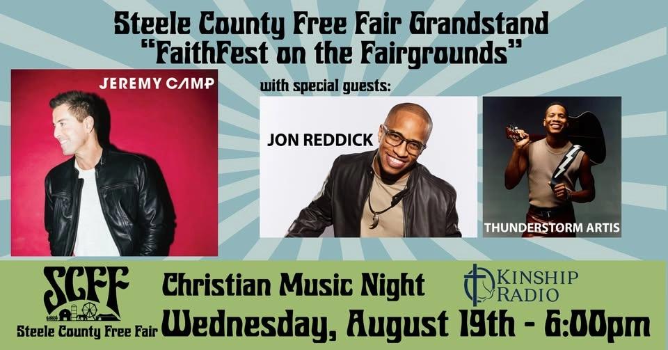 Jeremy Camp w/ Special Guests Jon Reddick and Thunderstorm Artis @ Steele County Free Fair