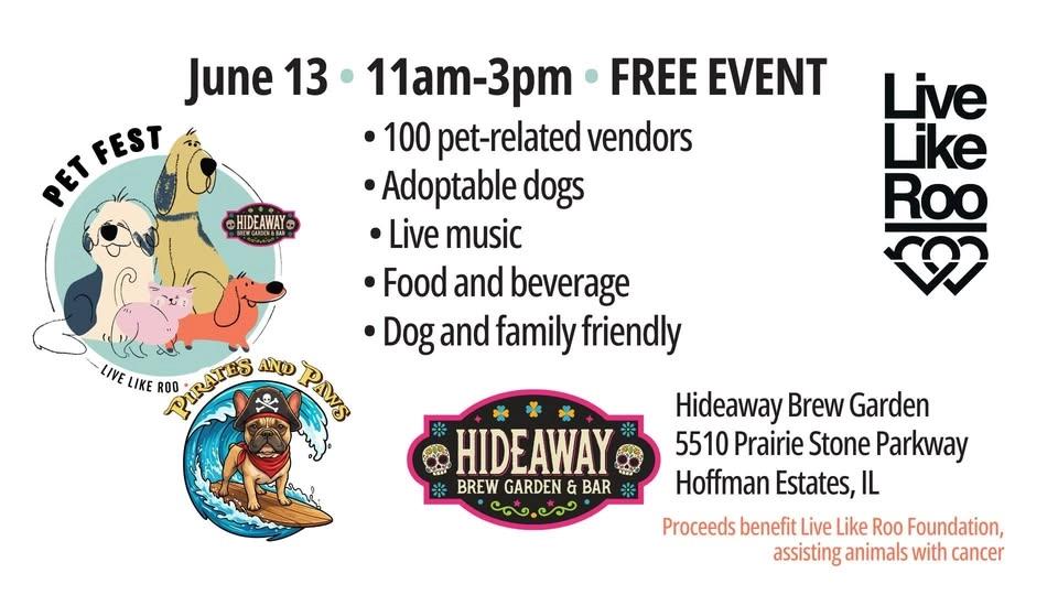 2026 Live Like Roo Pet Fest at Hideaway Brew Garden