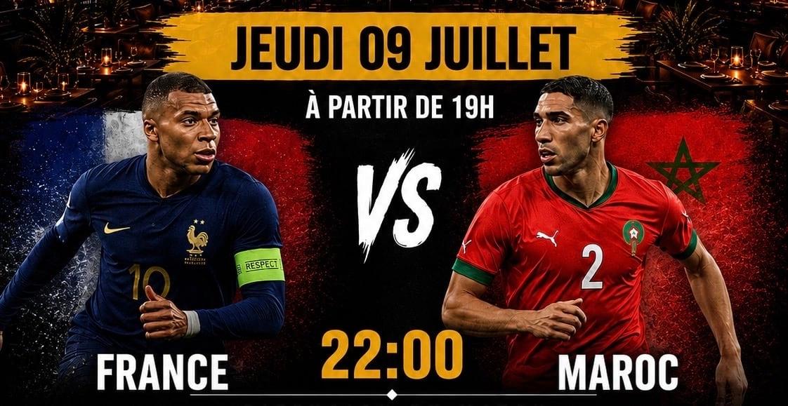 France - Maroc | Jeu 9 Juil | Fan Zone | Coupe Du Monde