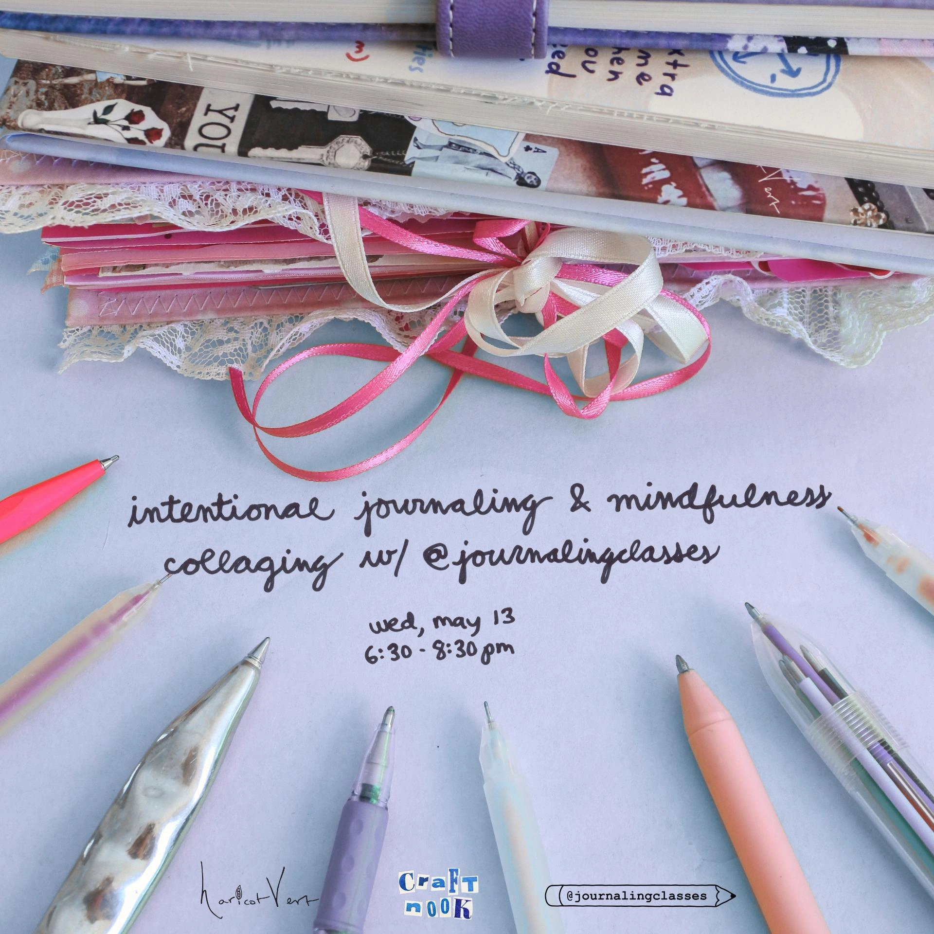 intentional journaling & mindfulness collaging w/ @journalingclasses