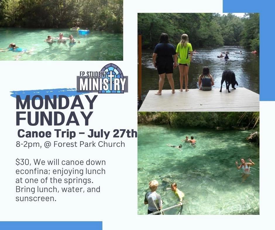 Youth Econfina Canoe Trip