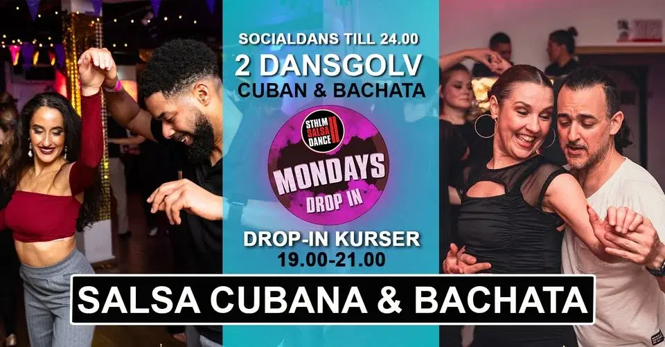 Salsa Cubana & Bachata drop-in 30 mars på Stockholm Salsa Dance!