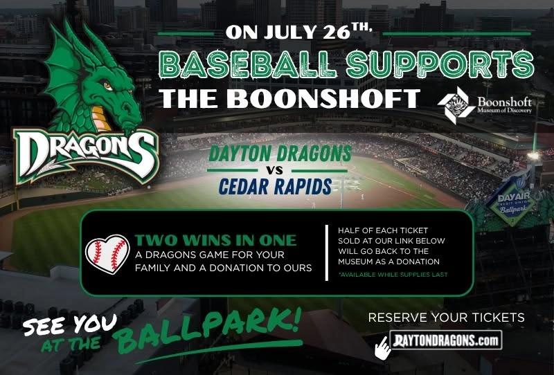 Join the Boonshoft at Dayton Dragons!