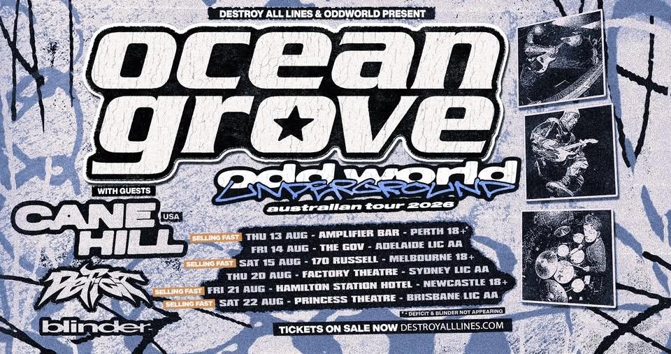 Ocean Grove 'Oddworld Underground' Tour w/ Cane Hill - Adelaide Lic AA