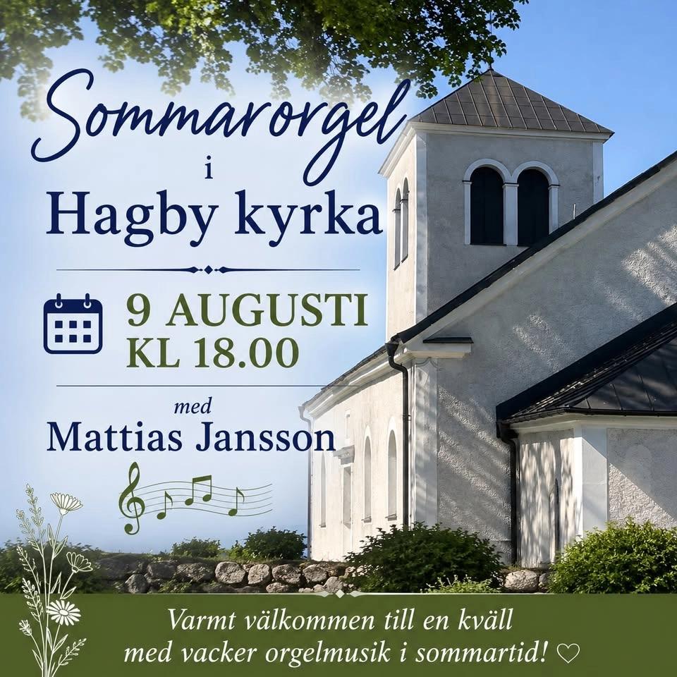Sommarorgel i Hagby kyrka