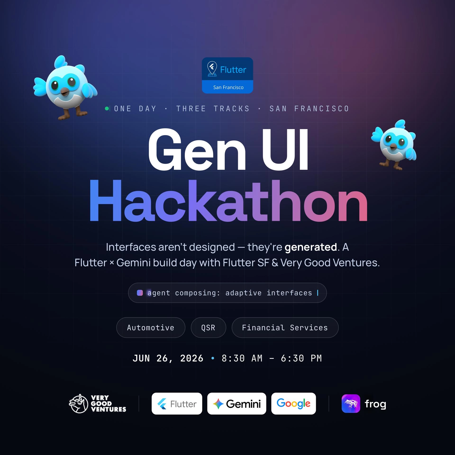 Flutter SF Gen UI Hackathon - Powered by Very Good Ventures