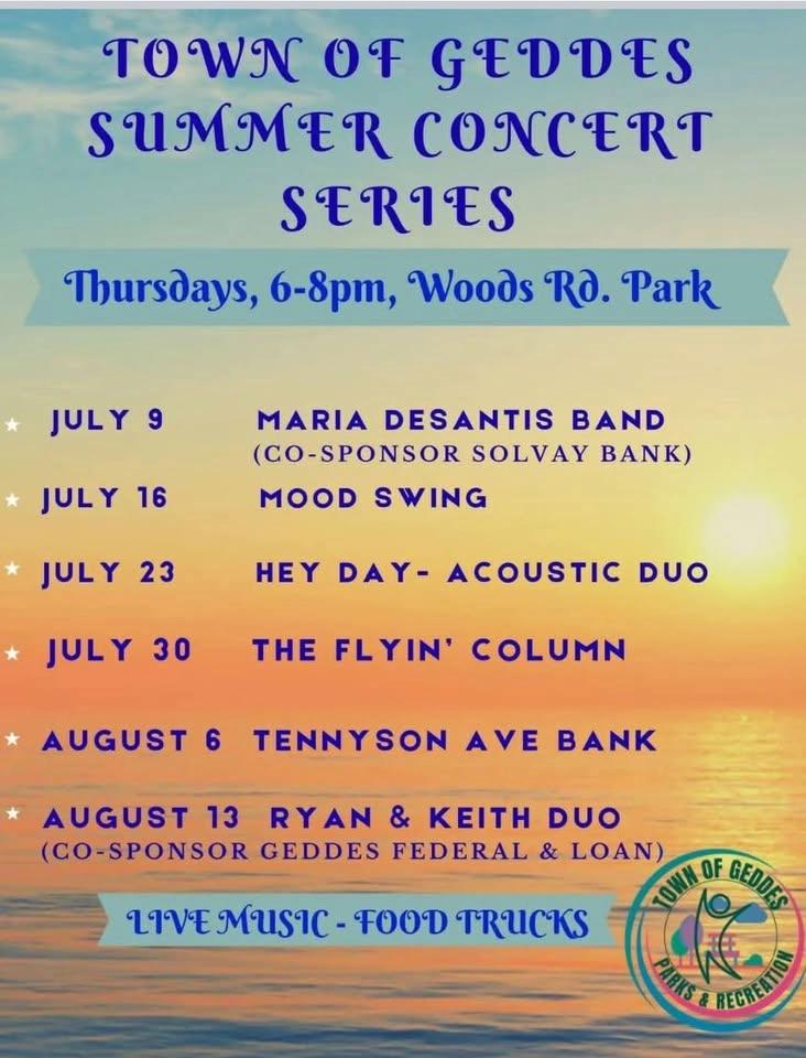 Tennyson Ave Band at Wood Rd Park Town of Geddes Summer Concert Series