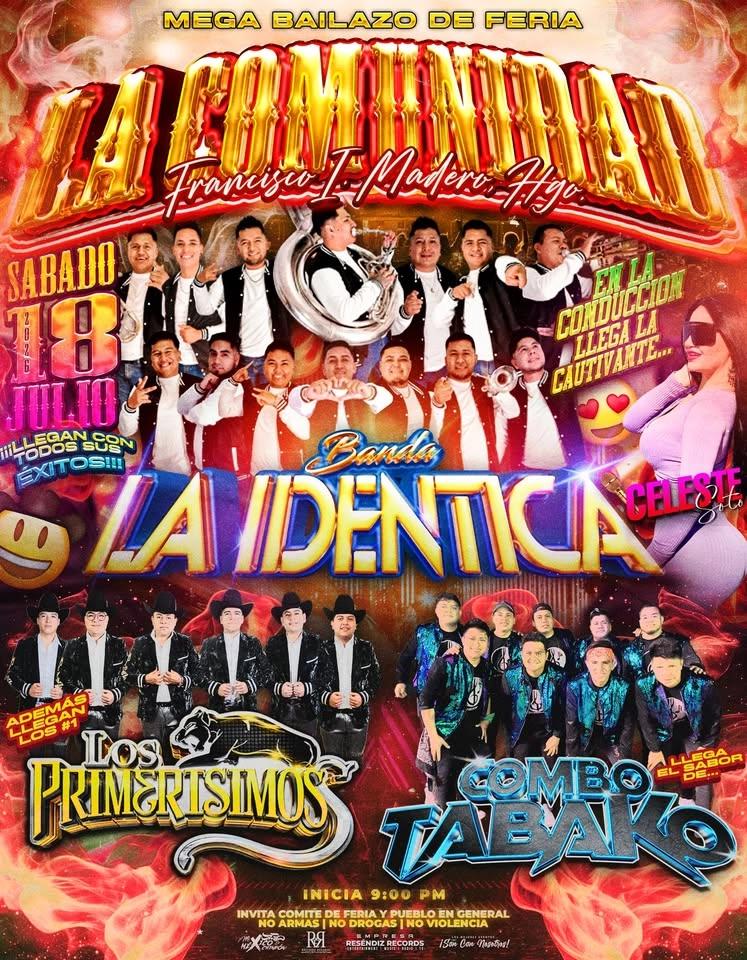 Mega Bailazo de Feria la Comunidad Francisco I. Madero 2026 en honor a la Virgen del Carmen