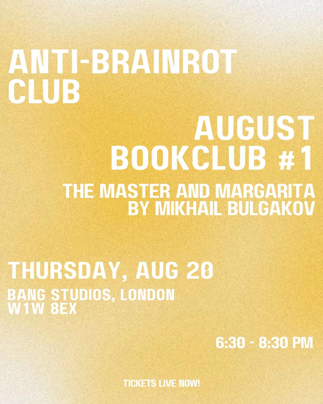 ABRC BOOKCLUB: THE MASTER AND MARGARITA