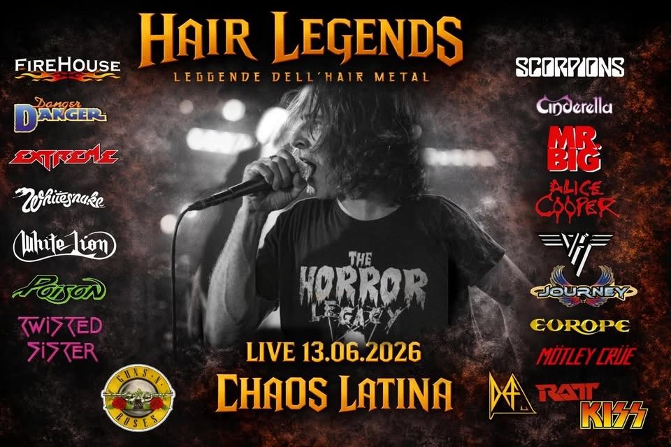 Il Rock anni 80 sbarca a Latina con gli Hair Legends!!!