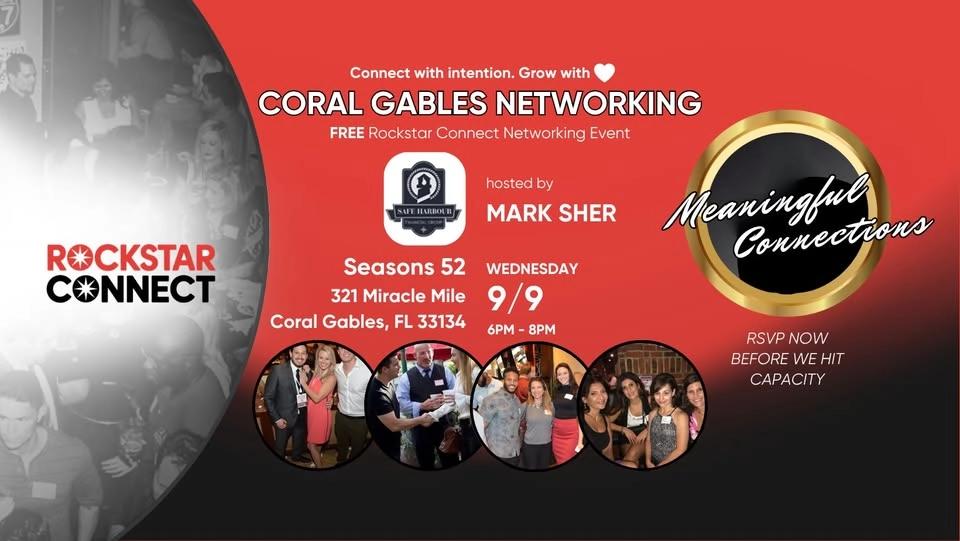 Free Coral Gables Rockstar Connect Networking Event (September)
