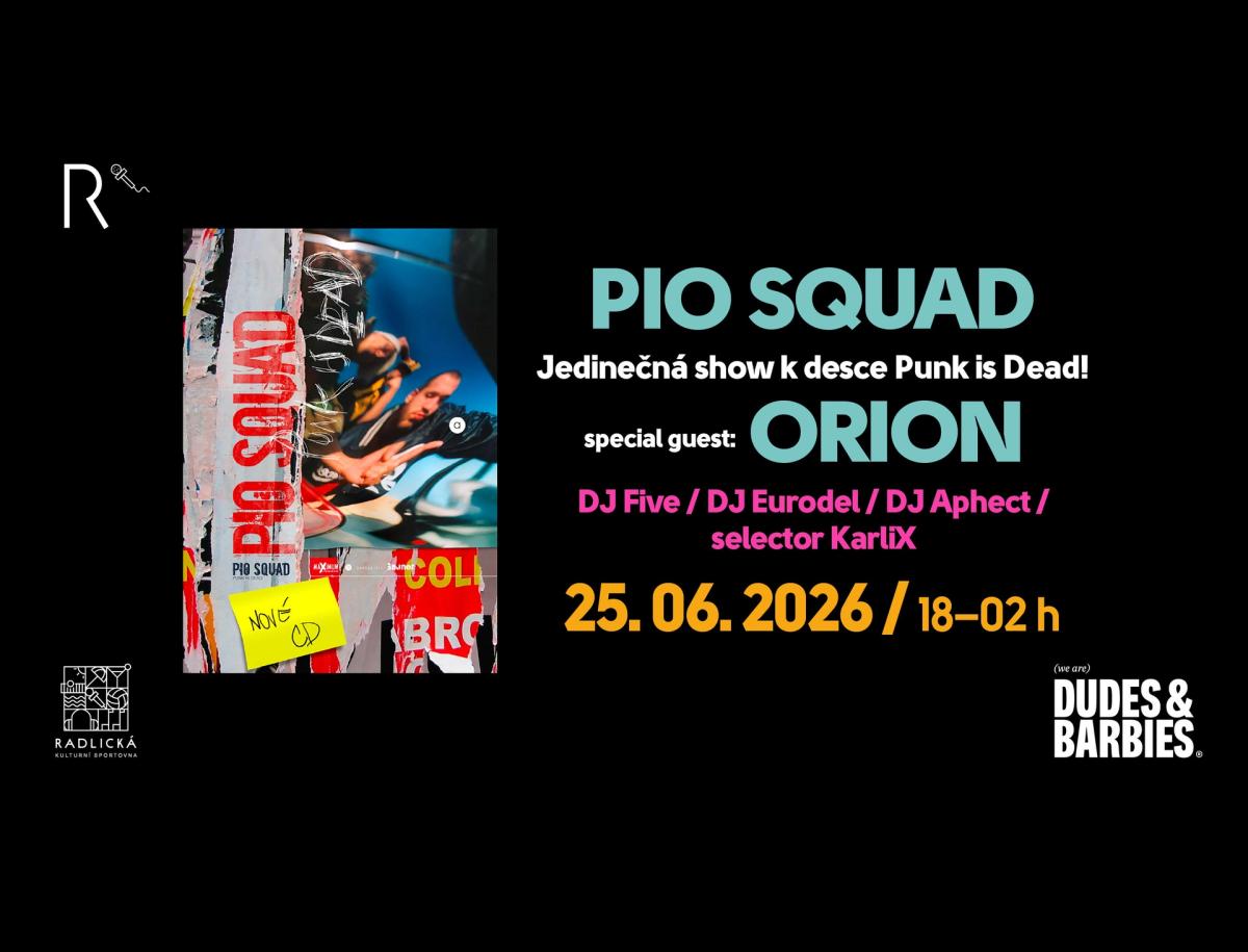 Koncert Pio Squad v Radlické kulturní sportovně