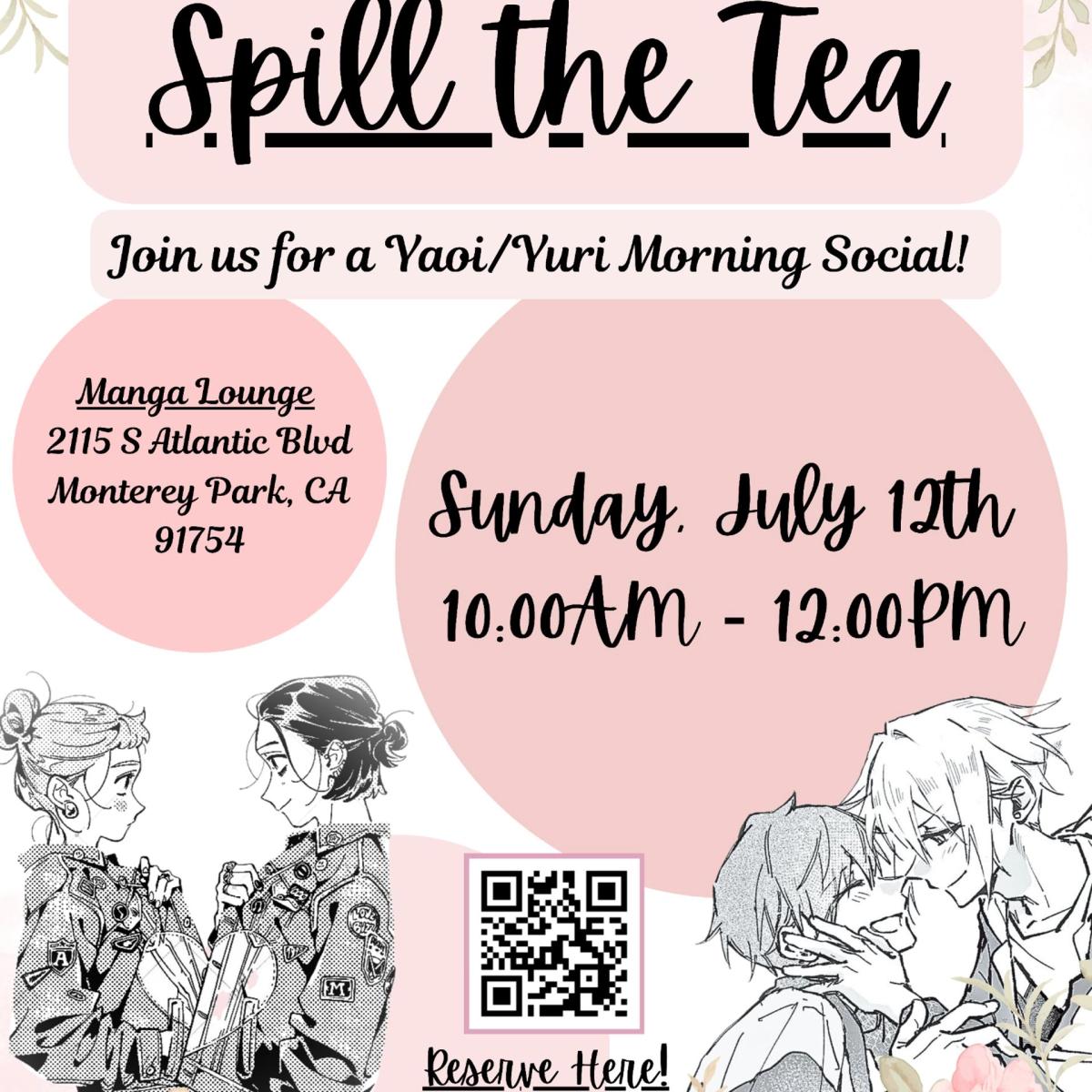 Spill the Tea! - A Yuri and Yaoi Morning Tea Social