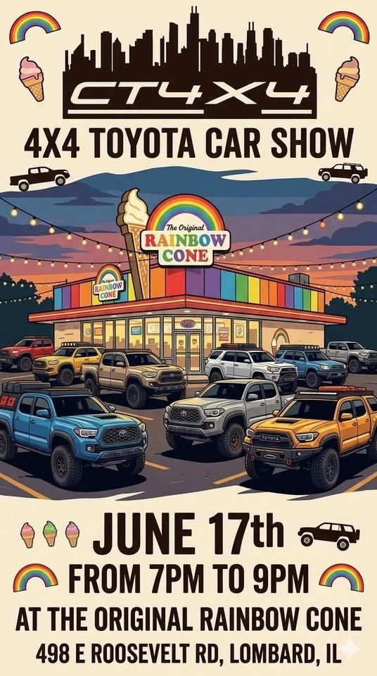 Summer Ice Cream Parlor Toyota 4x4 Meet and Greet.