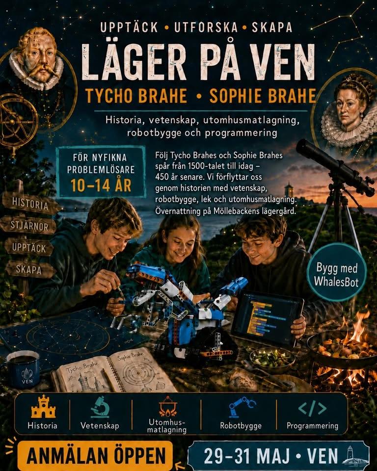 Robotläger på Ven i Tycho Brahes och Sophie Brahes anda