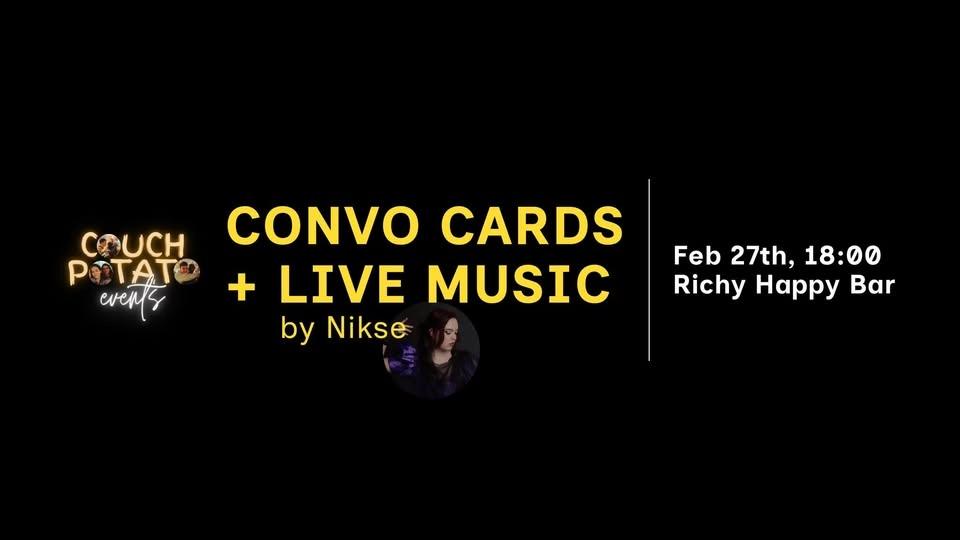 Couchpotato Events: Convo Cards + Live Music by Nikse (free)