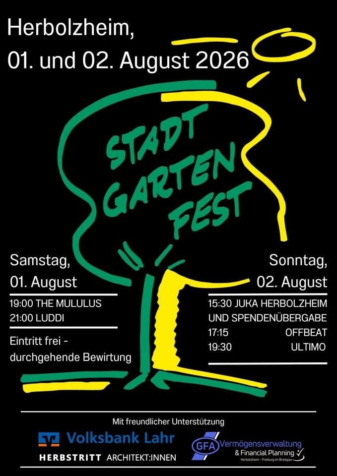 Stadtgartenfest 2026