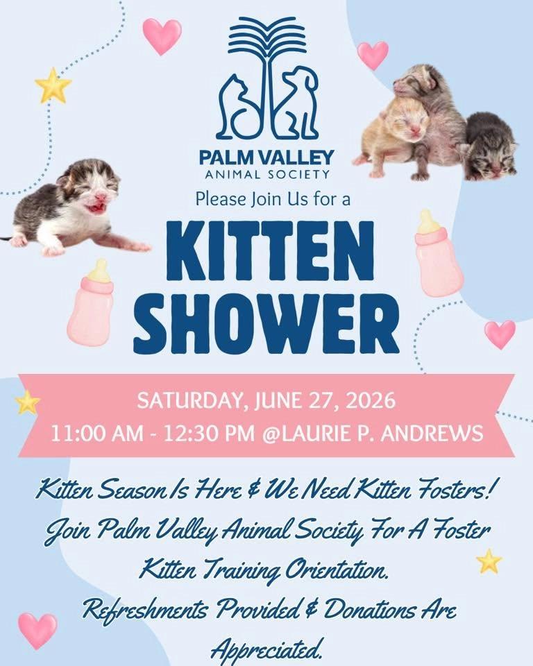 PVAS Kitten Shower, Saturday, June 27th 11am-12pm🐾🍼