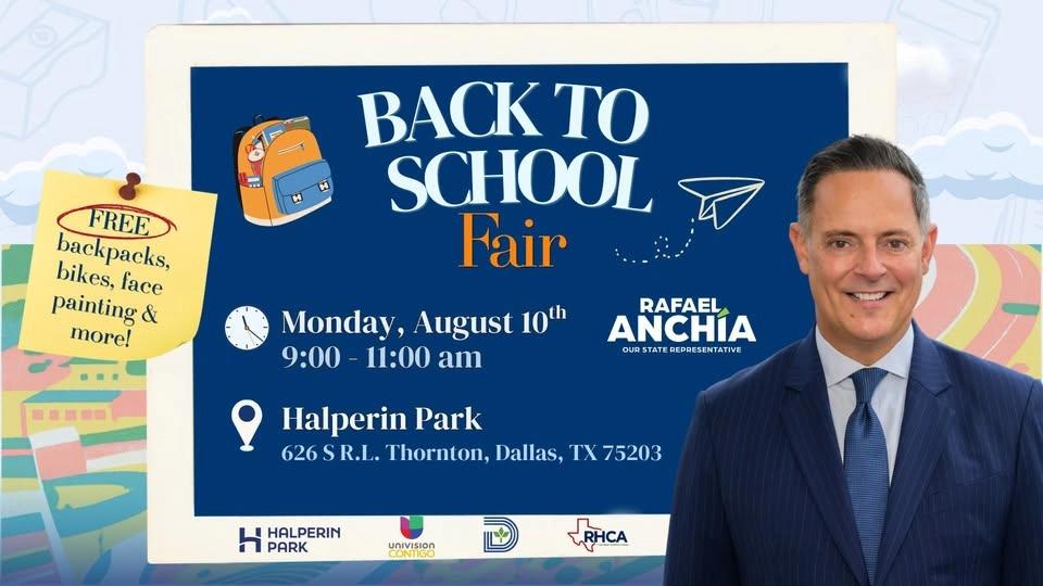 Representative AnchΓa's 2026 Back to School Fair/Feria de Regreso a Clases