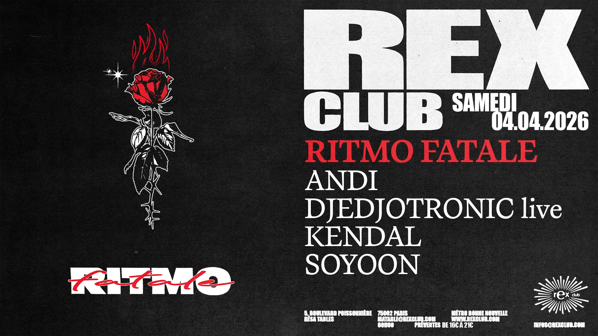 Ritmo Fatale: Andi, Djedjotronic Live, Kendal, Soyoon