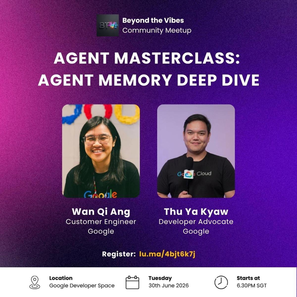 Agent Masterclass: Agent Memory Deep Dive