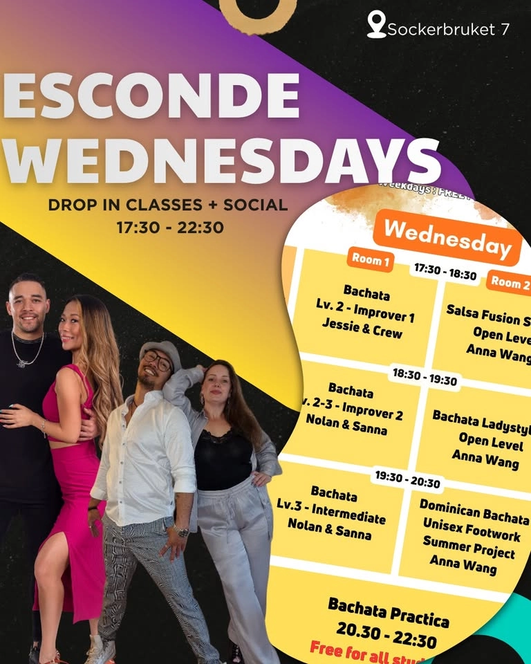Esconde Bachata Wednesday's - Drop-in Classes and Social Dance