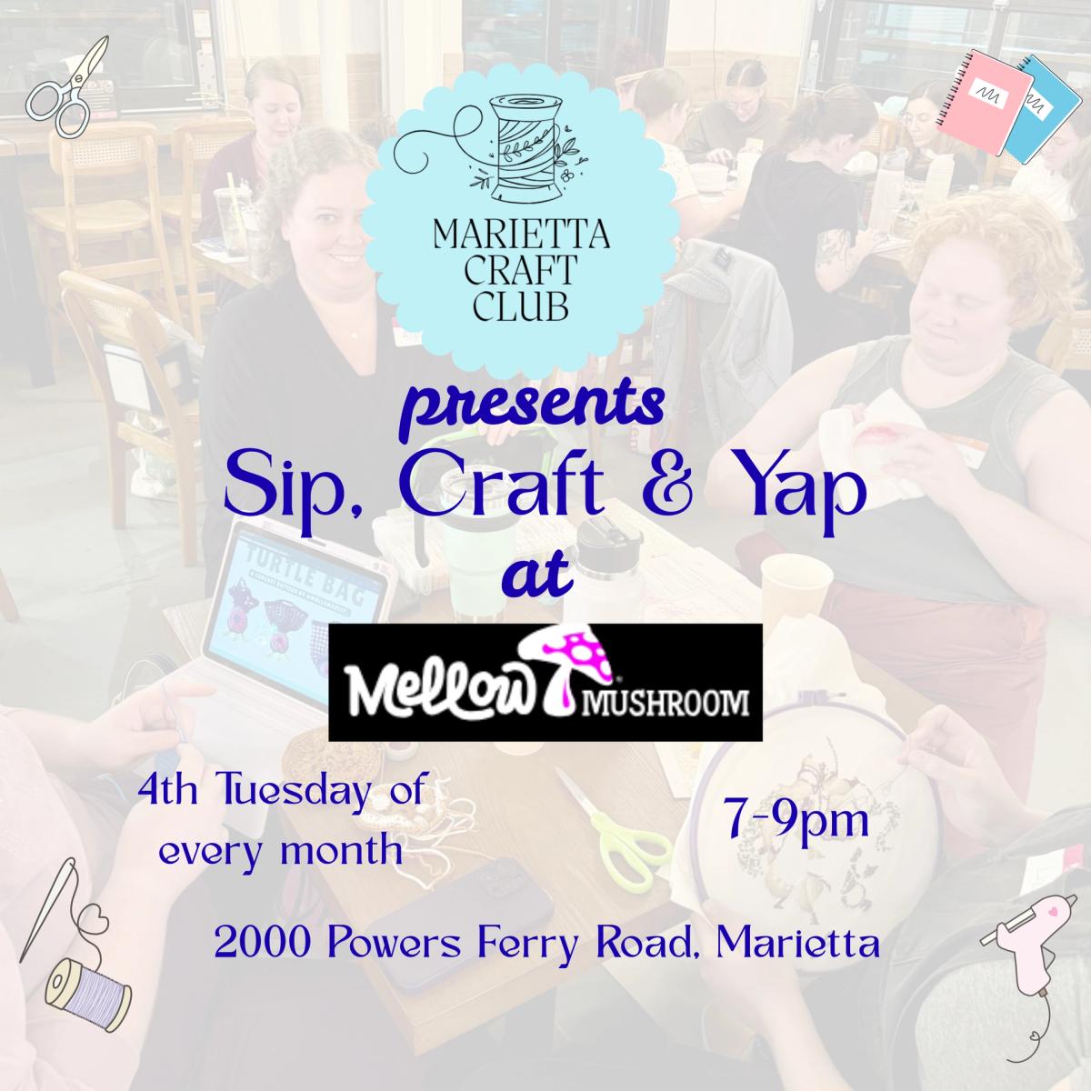 Marietta Craft Club : Sip, Craft & Yap