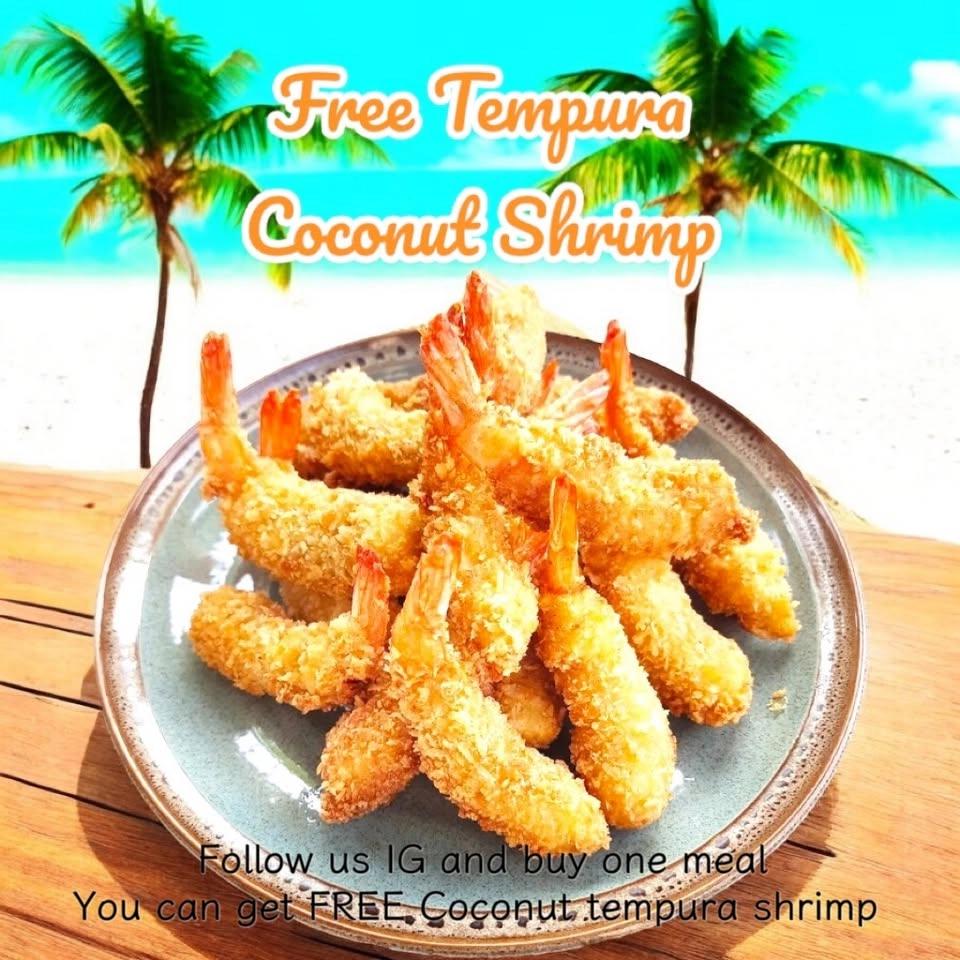 Free Coconut tempura shrimp