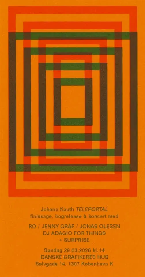 TELEPORTAL - finissage, bogrelease & koncert med RO / JENNY GRÄF / JONAS OLESEN ++