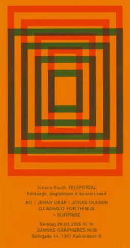 TELEPORTAL - finissage, bogrelease & koncert med RO / JENNY GRÄF / JONAS OLESEN ++