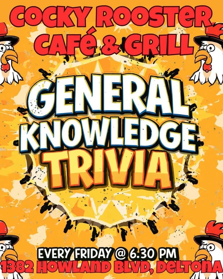General Knowledge Trivia @ Cocky Rooster Cafe & Grill