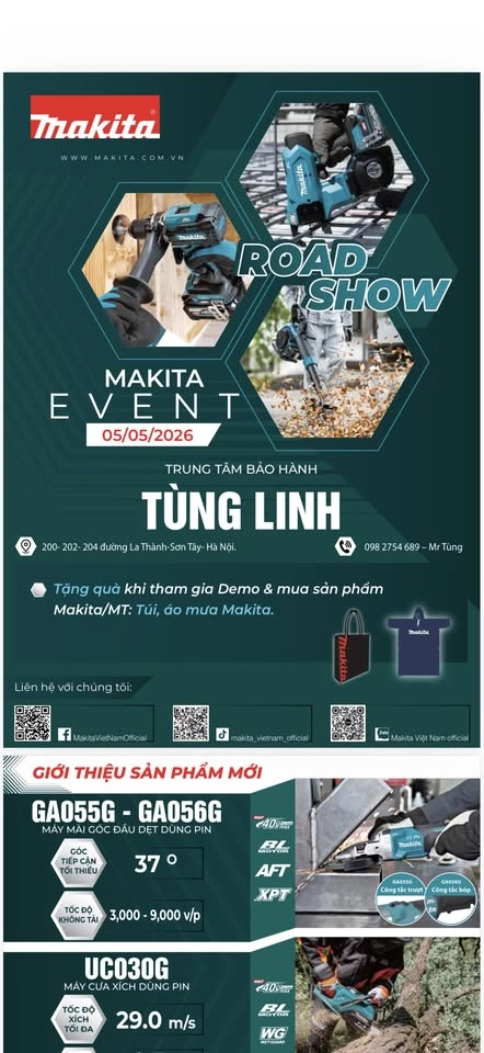 Ngày hội mua sắm makita chính hãng