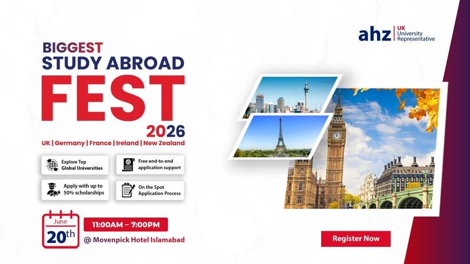 AHZ Biggest Study Abroad Fest 2026 @ Movenpick Hotel, Islamabad